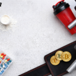 A shredded male athlete in a gym setting representing the results achieved when you buy legal steroids with Bitcoins from OSGear.to.