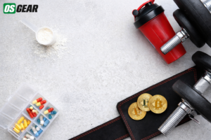 A shredded male athlete in a gym setting representing the results achieved when you buy legal steroids with Bitcoins from OSGear.to.